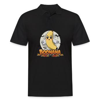 Halloween Boonana Halloween Geist - Männer Poloshirt - Schwarz - Vorne - Kai (181cm)