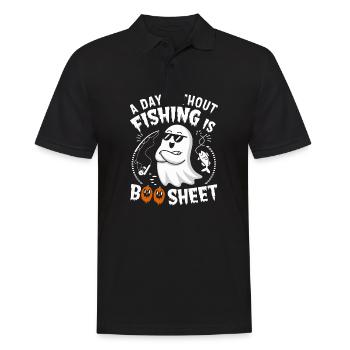 A Day Without Fishing Is Boo Sheet Ghost Halloween - Männer Poloshirt - Schwarz - Vorne - Kai (181cm)