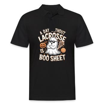 A Day Without Lacrosse Is Boo Sheet Ghost - Männer Poloshirt - Schwarz - Vorne - Kai (181cm)