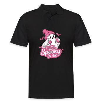 Halloween Ghost Funny Talk Effrayant pour moi - Polo Homme - noir - Devant - Kai (181cm)