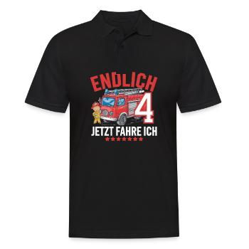 Enfin 4 Maintenant, je conduis un service d'incendie - Polo Homme - noir - Devant - Kai (181cm)
