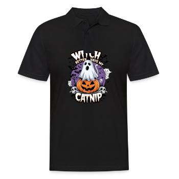 Halloween Cat Forget Candy Give Me A Cat - Men's Polo Shirt - black - Front - Kai (181cm)