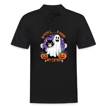 Halloween Cat Forget Candy Give Me A Cat - Men's Polo Shirt - black - Front - Kai (181cm)