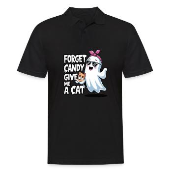 Halloween Cat Forget Candy Give Me A Cat - Men's Polo Shirt - black - Front - Kai (181cm)