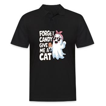 Halloween Cat Forget Candy Give Me A Cat - Men's Polo Shirt - black - Front - Kai (181cm)