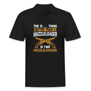 Vorderlader Muzzleloader Muzzle Loading - Männer Poloshirt - Schwarz - Vorne - Kai (181cm)
