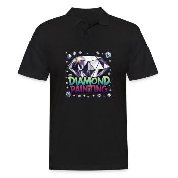 Diamond Painting Diamond Painter - Männer Poloshirt - Schwarz - Vorne - Kai (181cm)