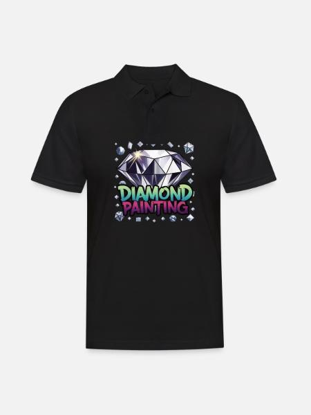 Diamond Painting Diamond Painter - Men's Polo Shirt - black
