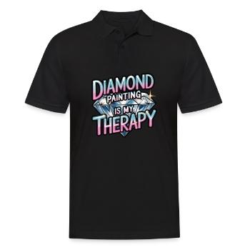 Diamond Painting Diamond Painter - Männer Poloshirt - Schwarz - Vorne - Kai (181cm)