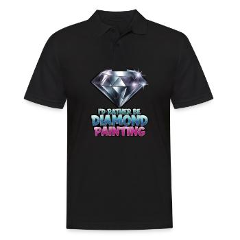 Diamond Painting Diamond Painter - Männer Poloshirt - Schwarz - Vorne - Kai (181cm)