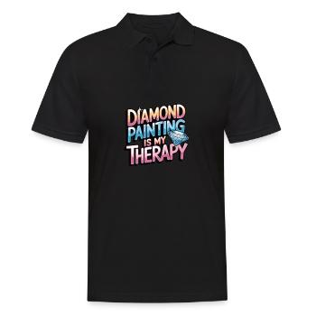 Diamond Painting Diamond Painter - Männer Poloshirt - Schwarz - Vorne - Kai (181cm)