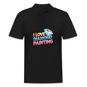 Diamond Painting Diamond Painter - Männer Poloshirt - Schwarz - Vorne - Kai (181cm)
