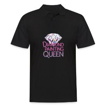 Diamond Painting Diamond Painter - Männer Poloshirt - Schwarz - Vorne - Kai (181cm)