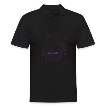 Rebellious Nun Techno Party Hardstyle - Polo Homme - noir - Devant - Kai (181cm)