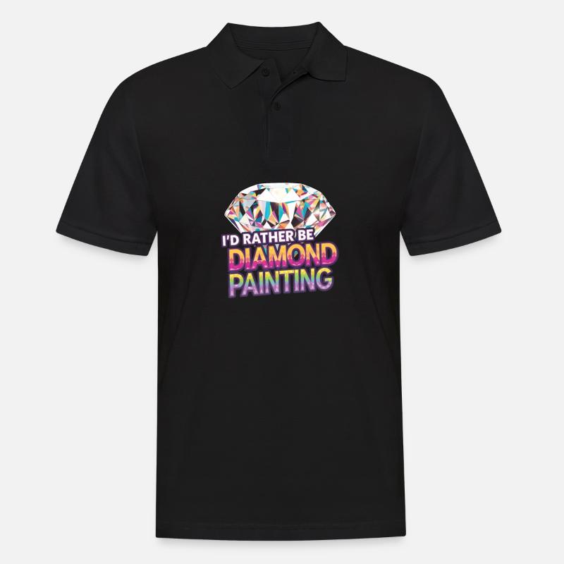 Diamond Painting Diamond Painter - Männer Poloshirt - Schwarz