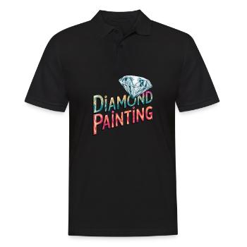 Diamond Painting Diamond Painter - Männer Poloshirt - Schwarz - Vorne - Kai (181cm)