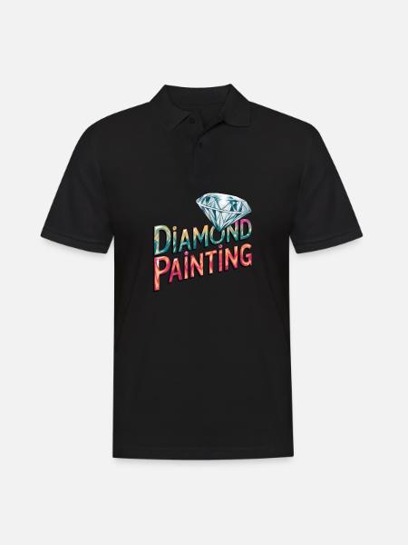 Diamond Painting Diamond Painter - Men's Polo Shirt - black