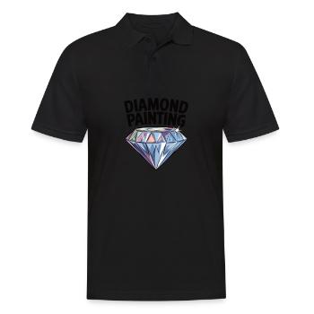 Diamond Painting Diamond Painter - Männer Poloshirt - Schwarz - Vorne - Kai (181cm)