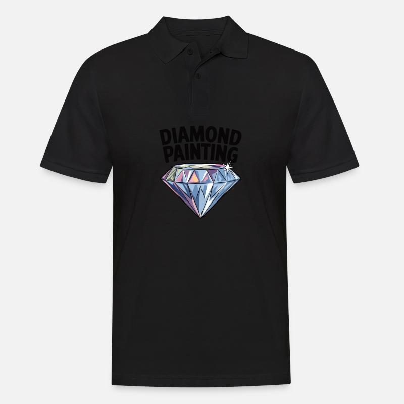 Diamond Painting Diamond Painter - Männer Poloshirt - Schwarz