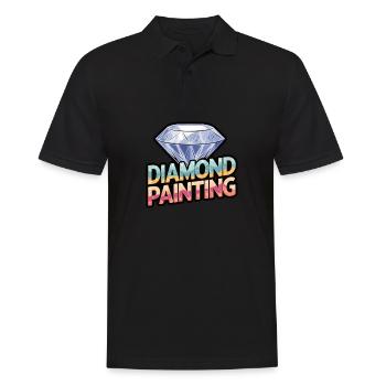 Diamond Painting Diamond Painter - Männer Poloshirt - Schwarz - Vorne - Kai (181cm)
