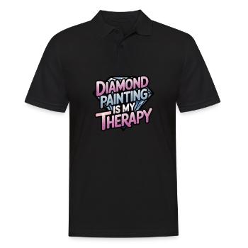 Diamond Painting Diamond Painter - Männer Poloshirt - Schwarz - Vorne - Kai (181cm)