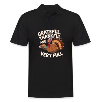 Dinde drôle de Thanksgiving - Polo Homme - noir - Devant - Kai (181cm)