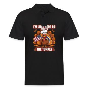 Funny Thanksgiving Turkey - Men's Polo Shirt - black - Front - Kai (181cm)