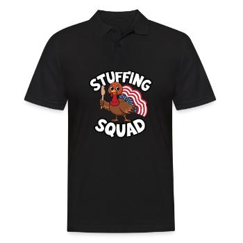 Lustiger Thanksgiving Truthahn - Männer Poloshirt - Schwarz - Vorne - Kai (181cm)
