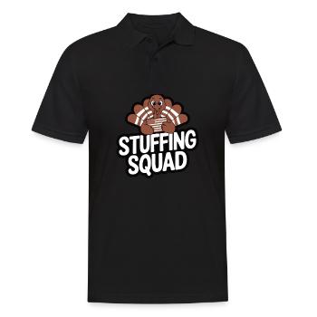 Lustiger Thanksgiving Truthahn - Männer Poloshirt - Schwarz - Vorne - Kai (181cm)