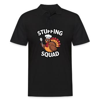 Lustiger Thanksgiving Truthahn - Männer Poloshirt - Schwarz - Vorne - Kai (181cm)