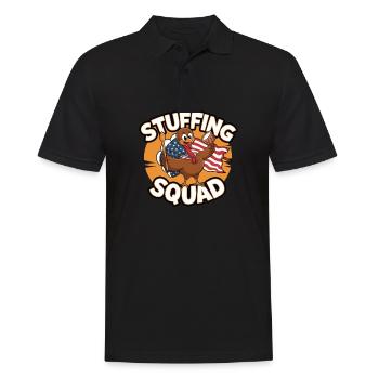 Lustiger Thanksgiving Truthahn - Männer Poloshirt - Schwarz - Vorne - Kai (181cm)