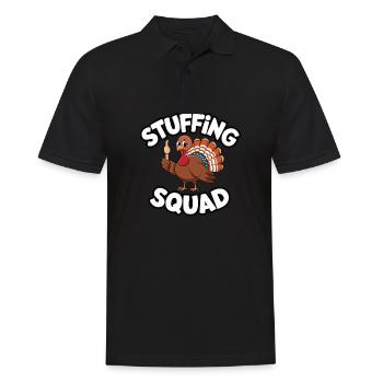 Lustiger Thanksgiving Truthahn - Männer Poloshirt - Schwarz - Vorne - Kai (181cm)