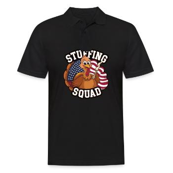 Dinde drôle de Thanksgiving - Polo Homme - noir - Devant - Kai (181cm)