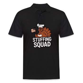 Lustiger Thanksgiving Truthahn - Männer Poloshirt - Schwarz - Vorne - Kai (181cm)