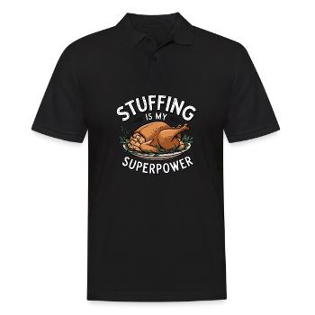 Lustiger Thanksgiving Truthahn - Männer Poloshirt - Schwarz - Vorne - Kai (181cm)
