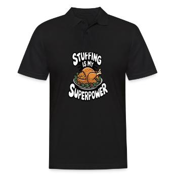 Lustiger Thanksgiving Truthahn - Männer Poloshirt - Schwarz - Vorne - Kai (181cm)