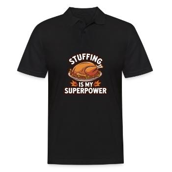 Lustiger Thanksgiving Truthahn - Männer Poloshirt - Schwarz - Vorne - Kai (181cm)