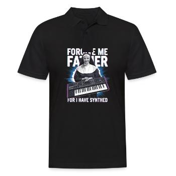 Forgive Me Father For I Have Synthed Funny Synth - Männer Poloshirt - Schwarz - Vorne - Kai (181cm)
