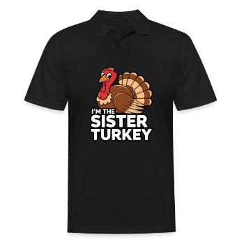 Lustiger Thanksgiving Truthahn - Männer Poloshirt - Schwarz - Vorne - Kai (181cm)