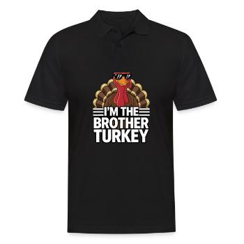 Dinde drôle de Thanksgiving - Polo Homme - noir - Devant - Kai (181cm)