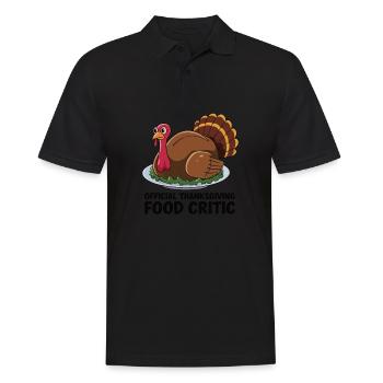 Lustiger Thanksgiving Truthahn - Männer Poloshirt - Schwarz - Vorne - Kai (181cm)