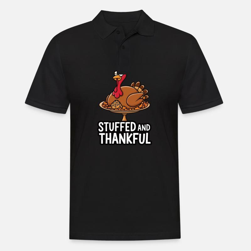 Dinde drôle de Thanksgiving - Polo Homme - noir