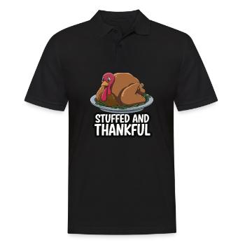 Lustiger Thanksgiving Truthahn - Männer Poloshirt - Schwarz - Vorne - Kai (181cm)
