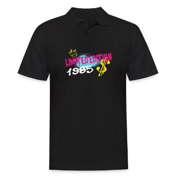 Limited Edition 1985 Birthday Born 1985 - Men's Polo Shirt - black - Front - Kai (181cm)