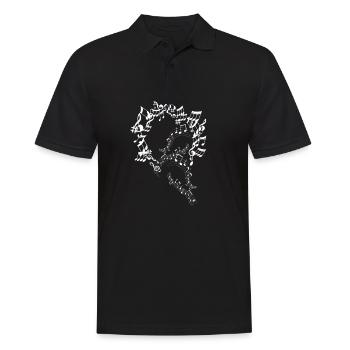 Musiknoten Musik Musiker Notenschlüssel Noten - Männer Poloshirt - Schwarz - Vorne - Kai (181cm)