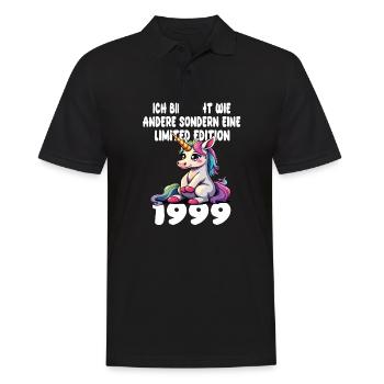 Limited Edition 1999 Birthday Born 1999 - Men's Polo Shirt - black - Front - Kai (181cm)