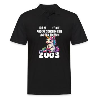 Limited Edition 2003 Geburtstag 2003 Geboren - Männer Poloshirt - Schwarz - Vorne - Kai (181cm)