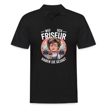 Become a Hairdresser Funny Hairdresser Saying - Men's Polo Shirt - black - Front - Kai (181cm)