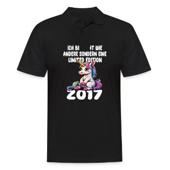 Limited Edition 2017 Geburtstag 2017 Geboren - Männer Poloshirt - Schwarz - Vorne - Kai (181cm)