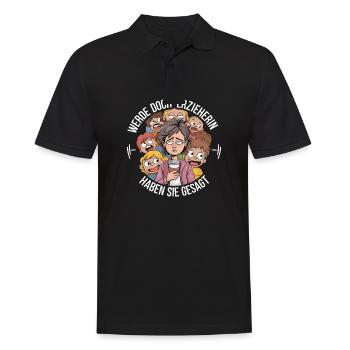 Devenir un éducateur drôle de dicton de garderie - Polo Homme - noir - Devant - Kai (181cm)